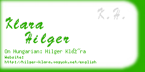 klara hilger business card